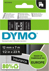 Dymo D1 Labeltape S0720610 - 12 mm x 7 m - Wit op Zwart