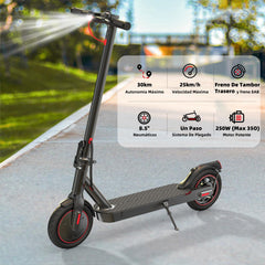 Elektrische step voor volwassenen, accu van 187,2 WH, 21,6 cm (8,5 inch), inklapbaar, voor jongeren en volwassenen, maximale belasting 120 kg, max. 25 km/u, dubbele rem, 3 snelheidsmodi, dagelijkse
