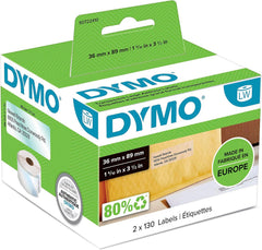 DYMO 99013 (S0722410) Adresetiketten Transparant - 36 x 89 mm - 260 stuks