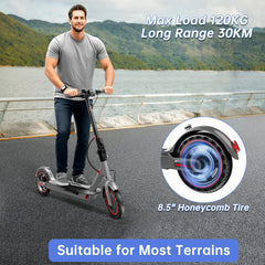 Elektrische Step Opvouwbare, Banden van 8.5"/10", Batterij 10,5Ah/15Ah, Maximumsnelheid van 25 KM/U, Bereik 30-45 KM, Dubbel Remsysteem, APP-verbinding