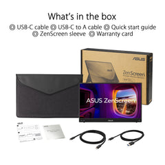 ASUS Zenscreen MB16ACV – laptopscherm 15,6 inch FHD – gaming of gaming – stroomvoorziening en weergave via USB-C of USB-A – IPS-plaat – 1920 x 1080 – 250 cd/m² – Flicker Free