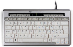 BakkerElkhuizen S-board 840 Compact Toetsenbord - AZERTY (BE) - Zilver/Grijs