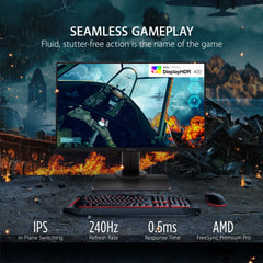 ViewSonic XG2431 24 Inch 1080p 0.5ms 240Hz Gaming Monitor met FreeSync Premium, geavanceerde ergonomie, oogverzorging, HDR400