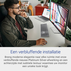 Dell S2722QC USB-C 27" 4K UHD (3840x2160) Monitor, 60Hz, IPS, 4ms, AMD FreeSync, 99% sRGB, HDR, Ingebouwde Luidsprekers, USB-C, 2x HDMI, 2x USB, 3 Jaar Garantie, Zilver