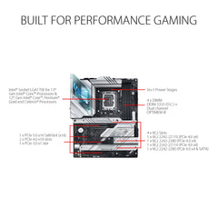 ASUS ROG Strix Z790-A Gaming WiFi D4, Intel® Z790 LGA 1700 ATX Motherboard, 16 + 1 Power Phases, DDR4, Four M.2 Slots, PCIe® 5.0, WiFi 6E, USB 3.2 Gen 2x2 Type-C® with PD 3.0 to 30W, Aura Sync RGB