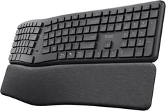Trust Keyra Draadloos Ergonomisch Toetsenbord - QWERTY US - Zwart