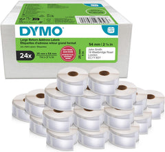 DYMO LabelWriter Adreslabels 25 x 54 mm - Voordeelverpakking (24 Rollen / 12.000 Labels)