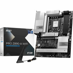 MSI PRO Z890-A WIFI-moederbord, ATX - Ondersteunt Intel Core Ultra-processors (serie 2), LGA 1851-90A SPS VRM, DDR5-geheugenboost (9066+ MT/s OC), PCIe 5.0 x16 & 4.0 x16, M.2 Gen5, Wi-Fi 7, 5G LAN