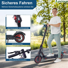 8,5 inch elektrische step met app-functie, met telefoonhouder en diefstalbeveiliging, opvouwbare step, 25-30 km bereik, Li-ion accu, max. belasting 120 kg