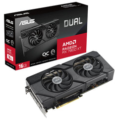 ASUS Dual Radeon RX 7800 XT OC Edition 16GB GDDR6 Gaming grafische kaart (AMD Radeon RX7800XT, PCIe 4.0, 1x HDMI 2.1, 3x DisplayPort 2.1, DUAL-RX7800XT-O16G, zwart)