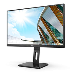 AOC 24P2QM - 24 inch FHD monitor, in hoogte verstelbaar (1920x1080, 75 Hz, VGA, DVI, HDMI, DisplayPort, USB-hub) zwart