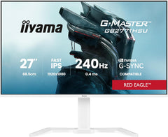 iiyama G-Master GB2771HSU-W1 27-inch Fast-IPS LCD, witte rand, 240Hz, 0,4 ms, compatibel met adaptieve synchronisatie en G-Sync, Full HD 1920x1080, 2 x HDMI, 1 x DisplayPort, HAS