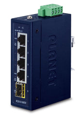 Planet Industriële 4-Poorts Gigabit Switch met 1 SFP Poort (IP30)