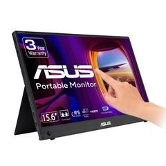ASUS ZenScreen Touch MB16AMTR portable monitor — 16 inch (15.6 inch viewable), FHD (1920 x 1080), IPS, 10-point touch, Built-in Battery, Hybrid Signal Solution, Mini-HDMI