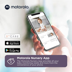 Motorola Nursery PIP1000 Babyfoon met Camera - Baby Camera met App Besturing - Baby Monitor - Nachtvisie, Digitale Zoom, Slaapliedjes en Twee-Weg Communicatie - Wandmontage - Wit