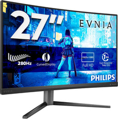 Philips Evnia 27M2C5200W - 27 inch Curved Gaming Monitor - 280Hz - FHD