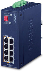 PLANET IP30 Industrial 4-port Gigabit Ethernet [10/100/1000] Supporto Power over Ethernet [PoE] Blu (IP30 Industrial 4-port - 10/100/1000T 95W 802.3bt - PoE++ Injector Hub IP30 Industrial 4-port, Gig