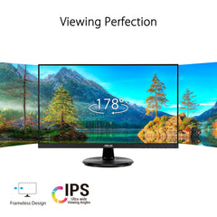 ASUS VA27DQFR 27" Eye Care Gaming Monitor (IPS, Full HD, Borderless, 100Hz, Adaptive-Sync, 1ms MPRT, HDMI, DisplayPort, VGA, Low Blue Light, Flicker-Free, Wall Mount)
