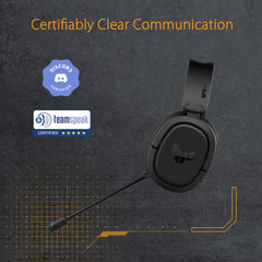 ASUS TUF Gaming H1 Wired Headset (Discord Certified Mic, 7.1 Surround Sound, 40mm Drivers, 3.5mm, Lightweight, For PC, Switch, PS4, PS5, XBOX One, XBOX Series X , S, and Mobile Devices)- Black